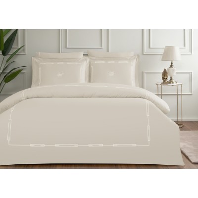 Комплект постельного белья Tivolyo Home CHANEL бежевый