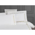 Комплект постельного белья Tivolyo Home CHANEL кремовый - золотой
