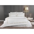 Комплект постельного белья Tivolyo Home CHANEL кремовый - золотой